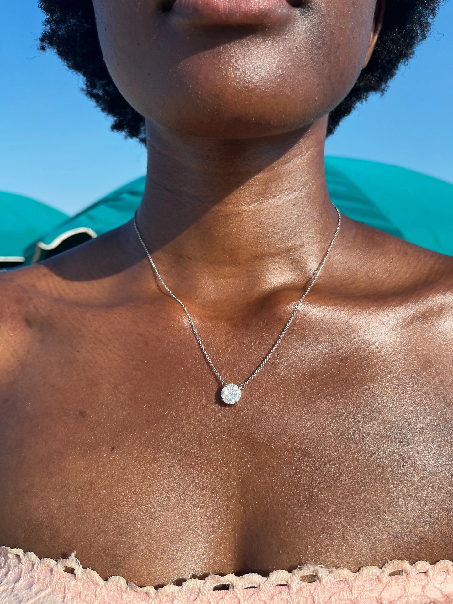 Solitaire Stone Necklace Merveille Jewelry
