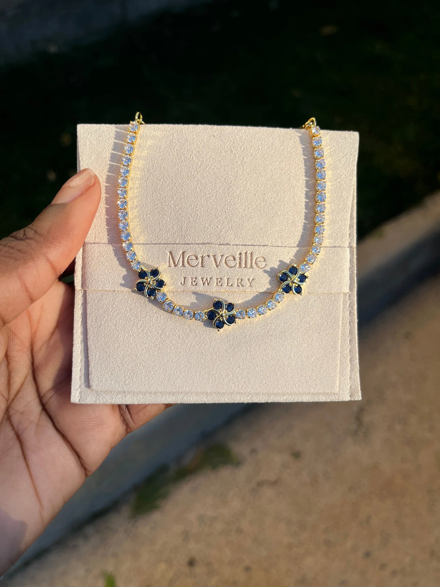 Flower Tennis Bracelet Merveille Jewelry