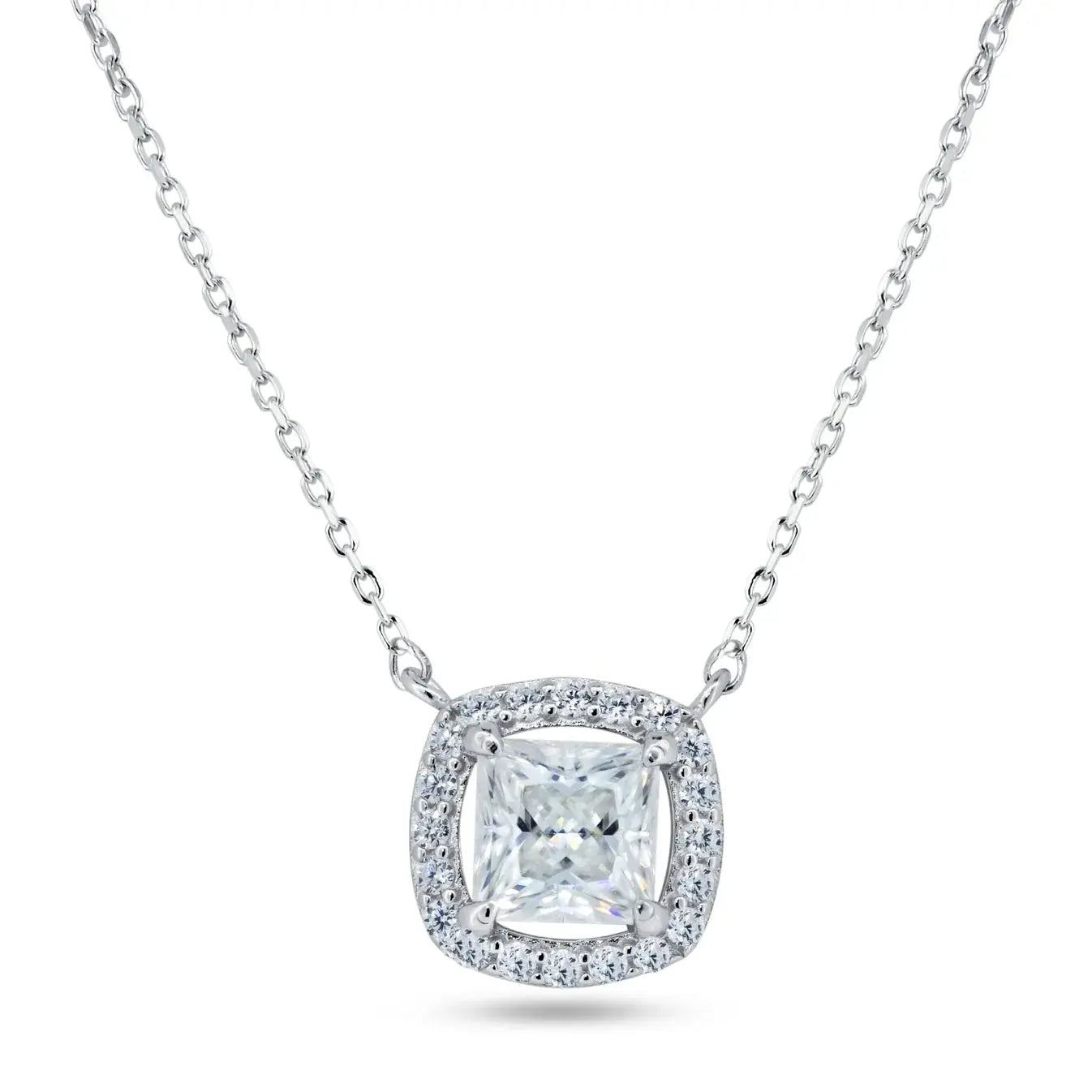 Halo Stone Necklace Merveille Jewelry